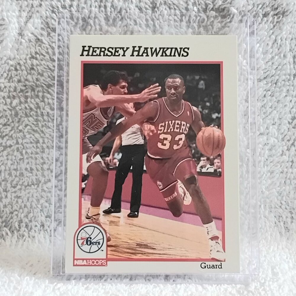 5/$20 Mint 1991 NBA Hoops Hersey Hawkins NBA Player Card 161!!